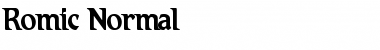 Download Romic Normal Font