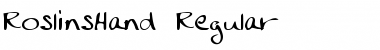 Download RoslinsHand Regular Font