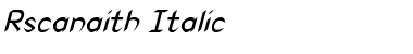 Download Rscanaith italic Italic Font