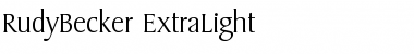 Download RudyBecker-ExtraLight Regular Font