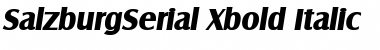 Download SalzburgSerial-Xbold Italic Font