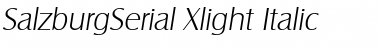 Download SalzburgSerial-Xlight Italic Font
