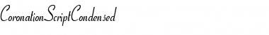 Download CoronationScriptCondensed Font
