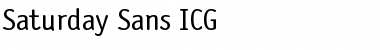 Download Saturday Sans ICG Regular Font