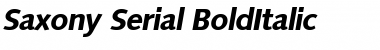 Download Saxony-Serial BoldItalic Font