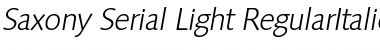 Download Saxony-Serial-Light RegularItalic Font