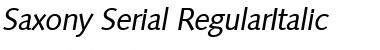 Download Saxony-Serial RegularItalic Font