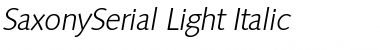 Download SaxonySerial-Light Italic Font
