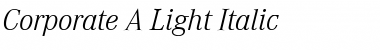 Download Corporate A BQ Light Italic Font