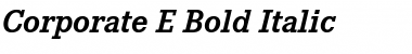 Download Corporate E BQ Bold Italic Font