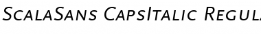 Download ScalaSans-CapsItalic Regular Font