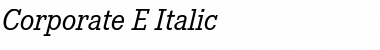Download Corporate E BQ Italic Font