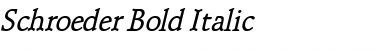Download Schroeder Bold Italic Font