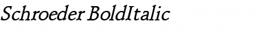 Download Schroeder BoldItalic Font