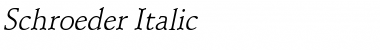 Download Schroeder Italic Font