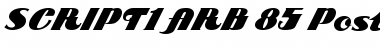 Download SCRIPT1 ARB-85 Poster Script Normal Font