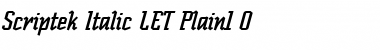 Download Scriptek Italic LET Plain Font