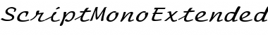 Download ScriptMonoExtended Italic Font