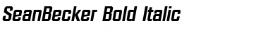 Download SeanBecker Bold Italic Font