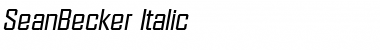 Download SeanBecker Italic Font