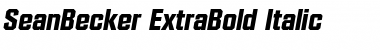 Download SeanBecker-ExtraBold Italic Font