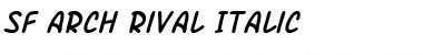Download SF Arch Rival Italic Font Title Preview
