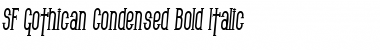 Download SF Gothican Condensed Bold Italic Font