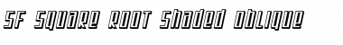 Download SF Square Root Shaded Oblique Font