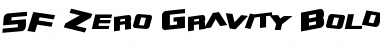 Download SF Zero Gravity Bold Italic Font Title Preview