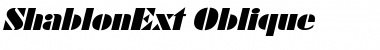 Download ShablonExt Oblique Font Title Preview