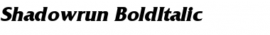 Download Shadowrun Bold Italic Font