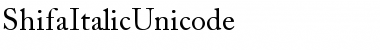 Download Shifa Italic Unicode Regular Font