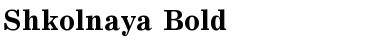 Download Shkolnaya Bold Font