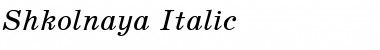 Download Shkolnaya Italic Font
