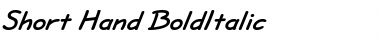 Download Short Hand BoldItalic Font