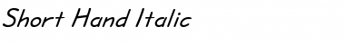 Download Short Hand Italic Font