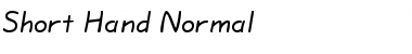 Download Short Hand Normal Font