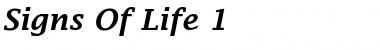 Download Signs Of Life 1 Demibold Italic Font