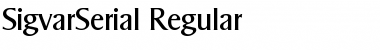 Download SigvarSerial Font