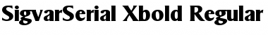 Download SigvarSerial-Xbold Regular Font