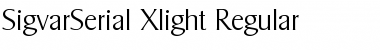 Download SigvarSerial-Xlight Regular Font