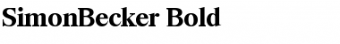 Download SimonBecker Bold Font