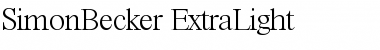 Download SimonBecker-ExtraLight Regular Font