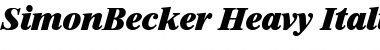Download SimonBecker-Heavy Italic Font