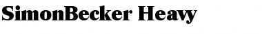Download SimonBecker-Heavy Regular Font