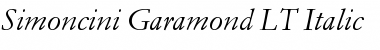 Download SimonciniGaramond LT Italic Regular Font