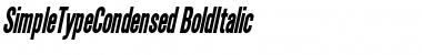 Download SimpleTypeCondensed BoldItalic Font