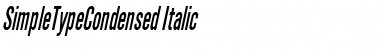 Download SimpleTypeCondensed Italic Font