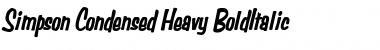 Download Simpson Condensed Heavy BoldItalic Font