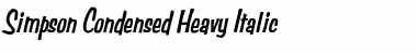 Download Simpson Condensed Heavy Italic Font